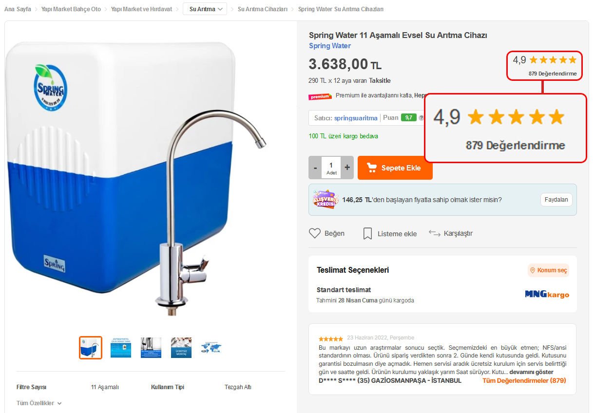 Spring Water Ekibi Spring Water Su Arıtma Cihazları: Neden Hepsiburada'nın En İyisi?
