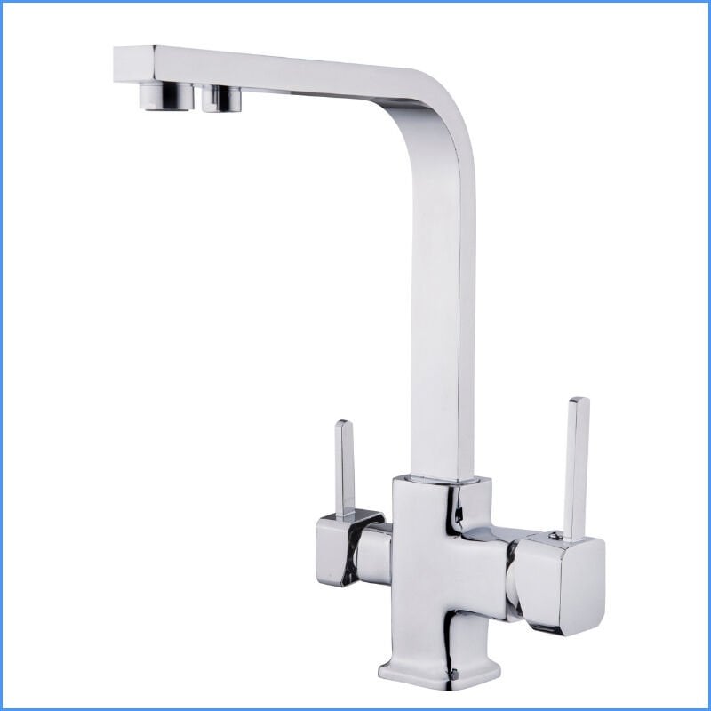 Üç Bağlantılı Kare Su Arıtma Musluğu (Sıcak Su,Soğuk Su ve Arıtılmış Su Bir Arada Musluk)