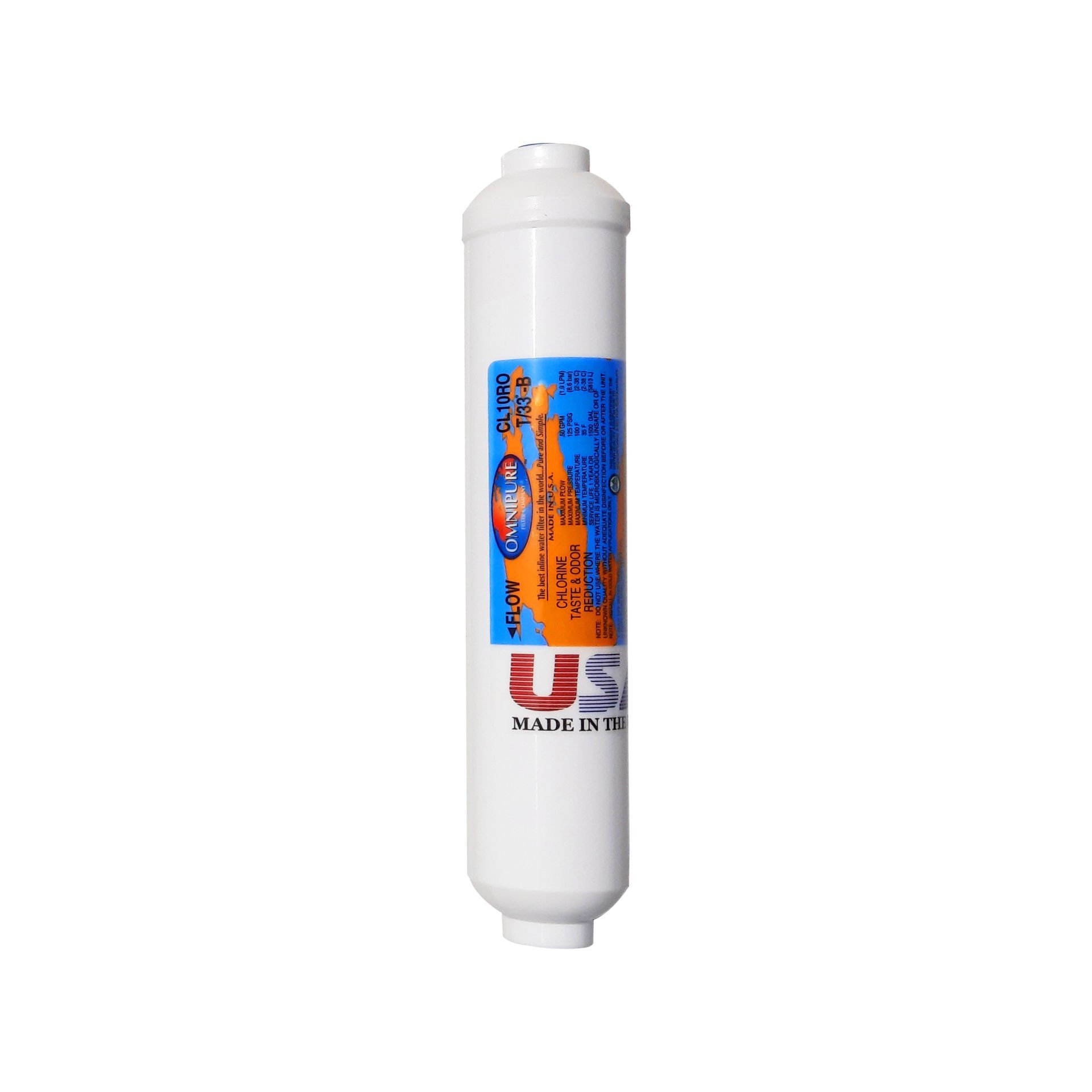 Omnipure CL10/RO T33 2'' 10 '' Coconat Post Karbon Filtre
