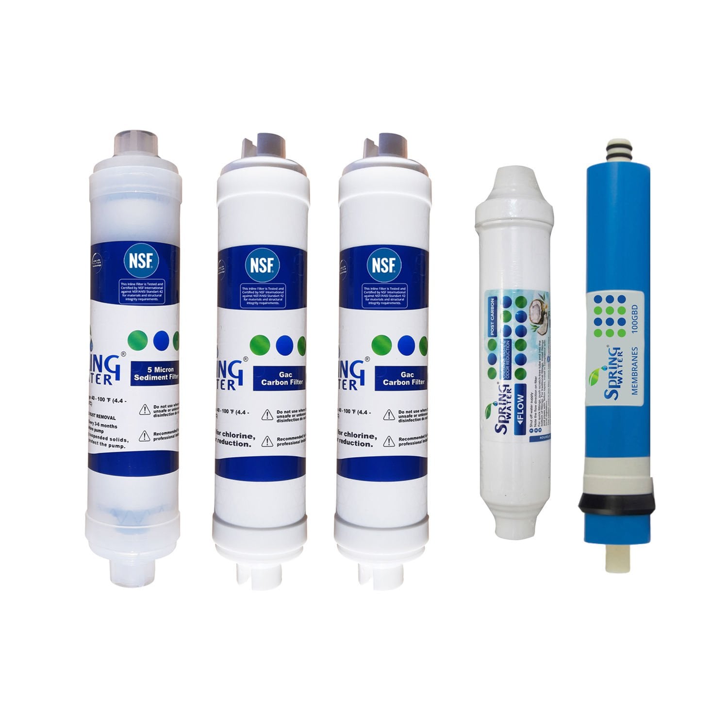 Spring Water 5'li Inline Filtre Seti 10''