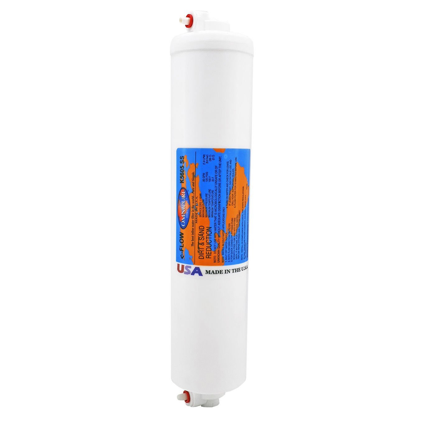 Omnipure K5605 SS 5 mikron Spun Filtre