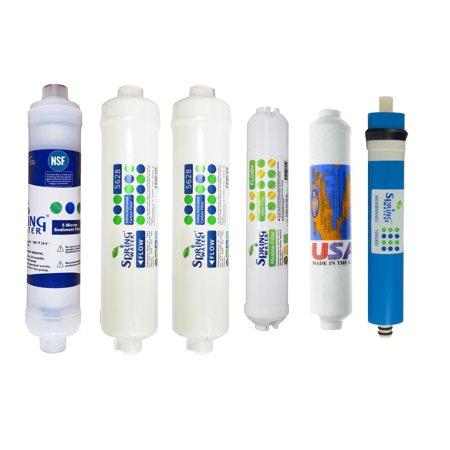 Spring Water PH-PLUS 9,5 Alkali Su Arıtma Cihazı Filtre Seti - PH-PLUS Filtre Seti
