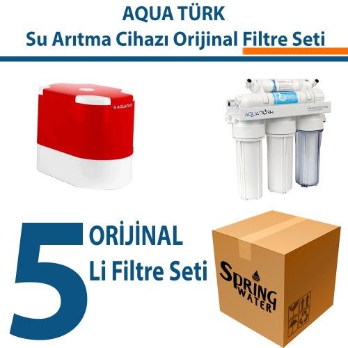Aquatürk Su Arıtma Cihazı Filtre Seti 5 li Set