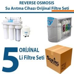 Reverse Osmosis Su Arıtma Cihazı Filtre Seti 5 li Seti