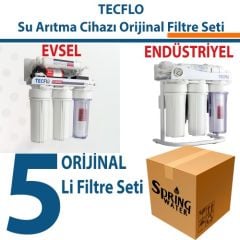 Tecflo Su Arıtma Cihazı Filtre Seti 5 li Seti