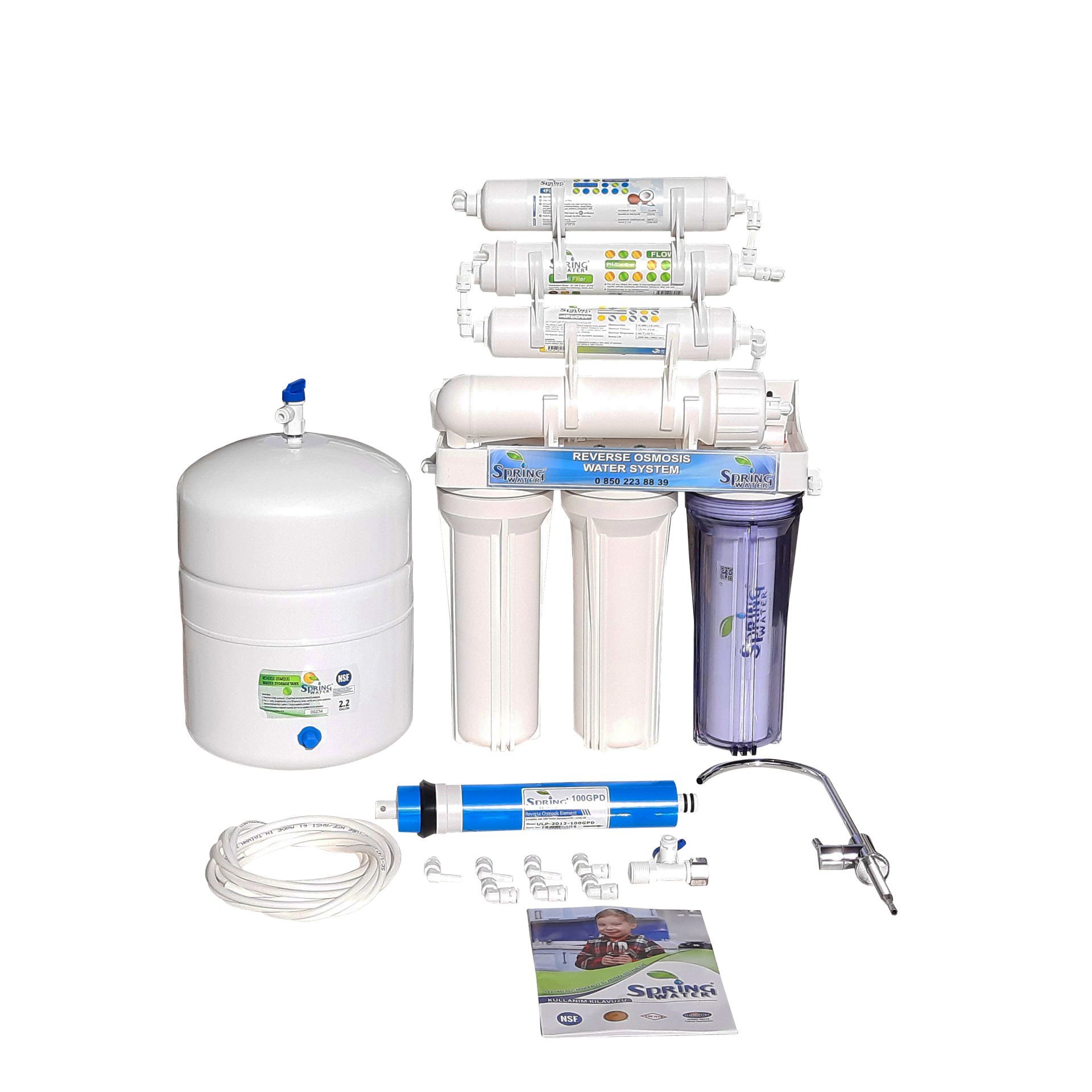 Ters Ozmoz Açık Kasa 11 Aşamalı 8 Litre Su Arıtma Cihazı