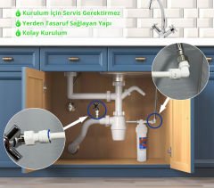 OMNIPURE ELF Premium Karbon + Reçin 15 inç Su Arıtma Cihazı