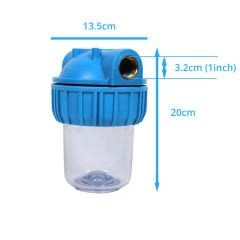 Daire Girişi Su Sayacı Çamur ve Tortu Su Arıtma Filtresi - 5 inch Yıkanabilir Filtre
