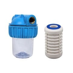 Daire Girişi Su Sayacı Çamur ve Tortu Su Arıtma Filtresi - 5 inch Yıkanabilir Filtre