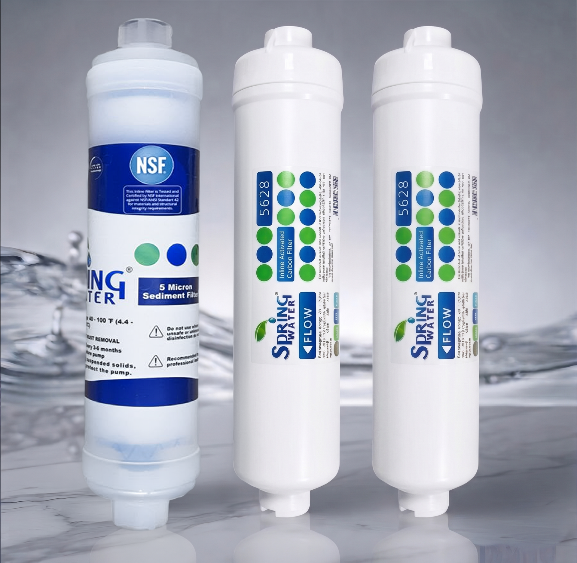 Spring Water 5628 3'lü Ön Filtre Seti (PH-PLUS, BIO ve AQUALOVE Cihazlar İçin)