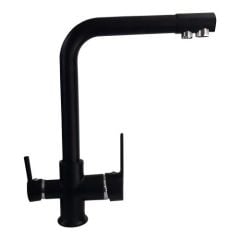 Üç Yollu Musluk Siyah (Sıcak - Soğuk - Arıtılmış Su)