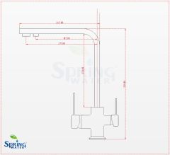 Üç Yollu Musluk Siyah (Sıcak - Soğuk - Arıtılmış Su)