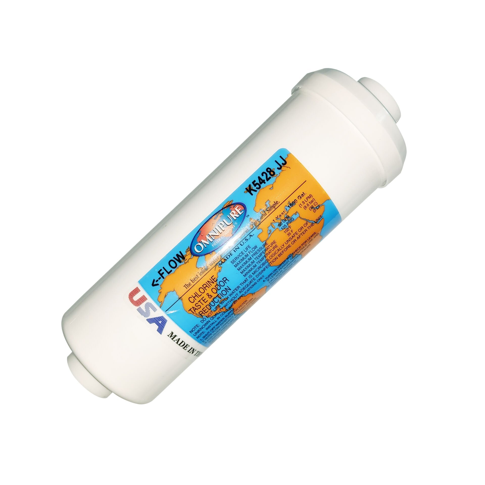 Omnipure K5428JJ Inline Su Arıtma Filtresi – Aktif Karbon Blok