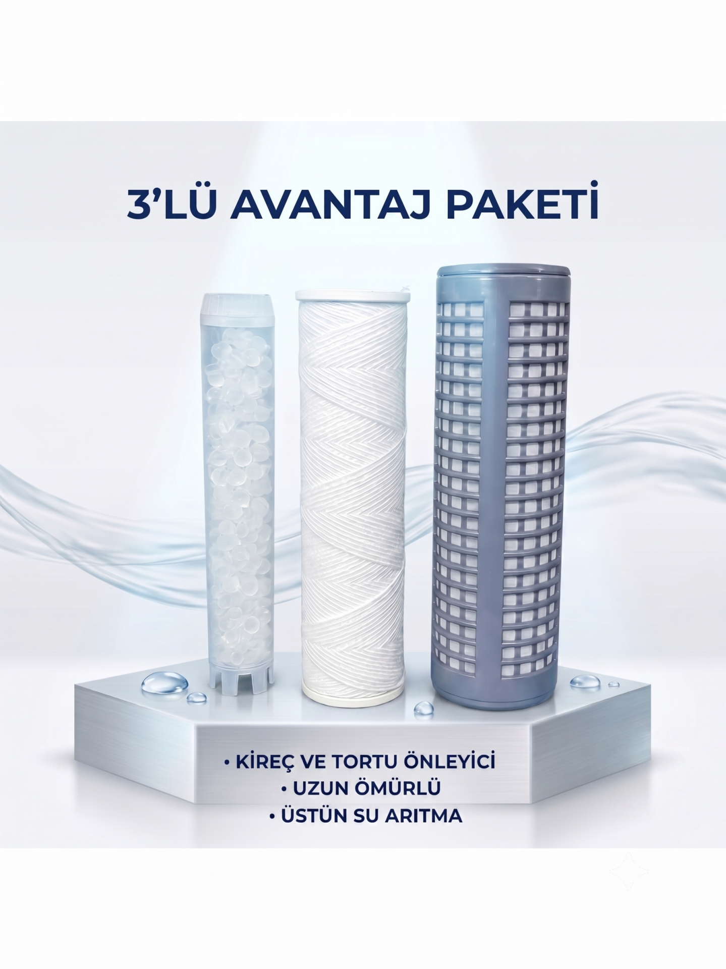 3 IN 1 FİLTRE TEKNOLOJİSİ | Tek Bir Kartuşta 3 Katmanlı Üstün Koruma