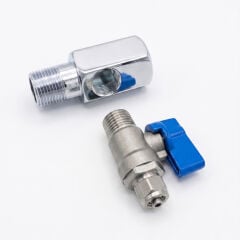 Su Arıtma Cihazı 1/2'' (15mm) Metal Hat Alma Aparatı ve Küresel Vana Seti