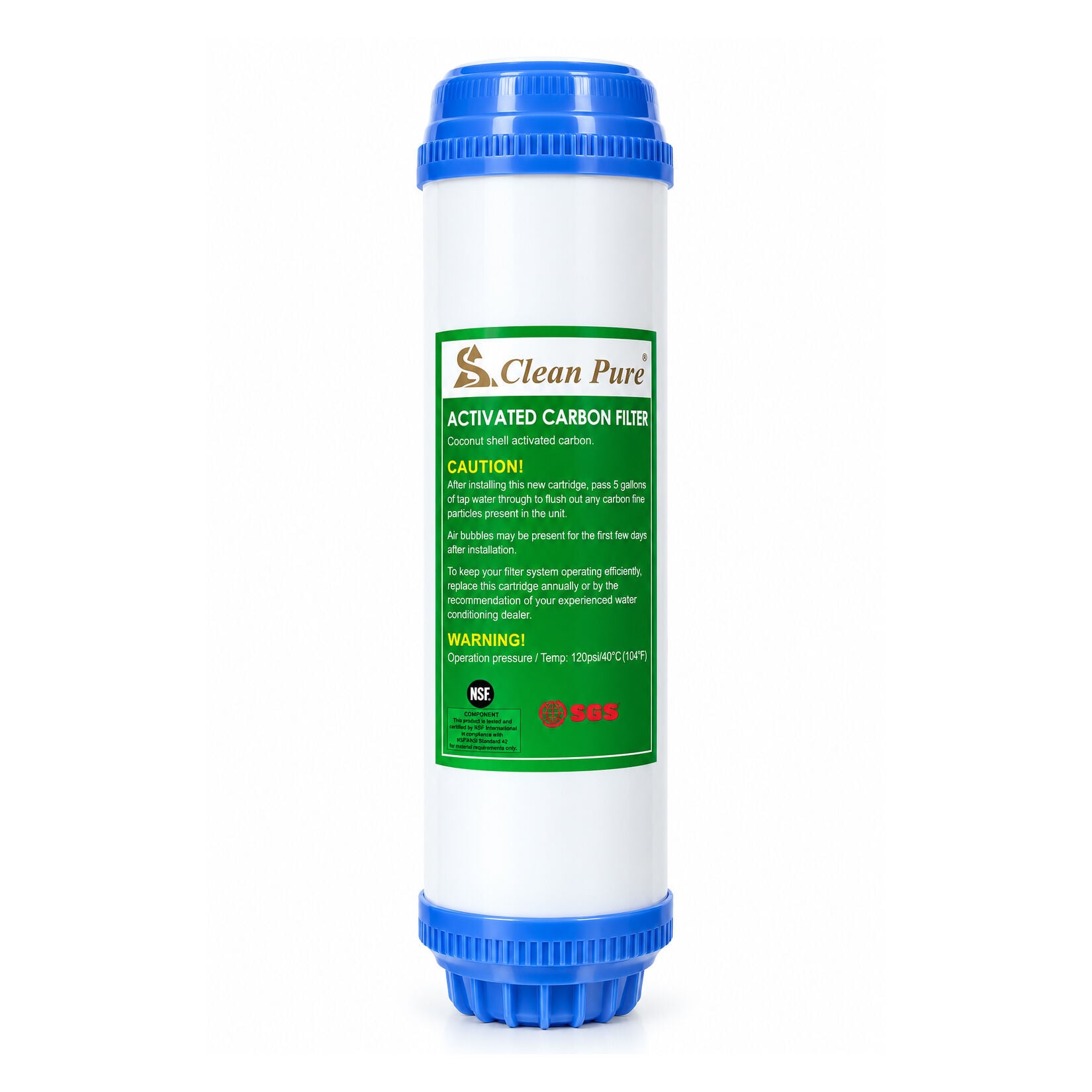 Clean Pure 10'' GAC Açık Cihaz Filtresi