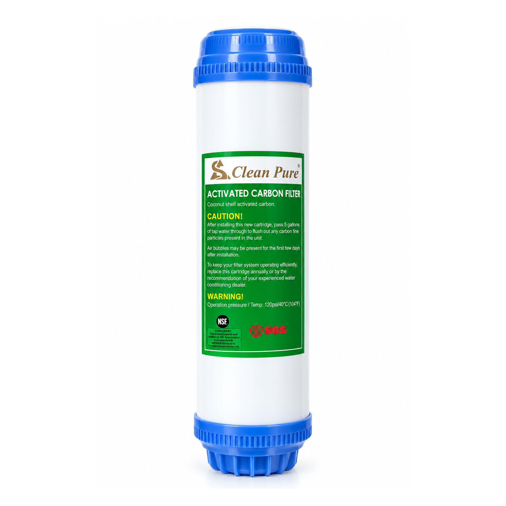 Clean Pure 10'' GAC Açık Cihaz Filtresi